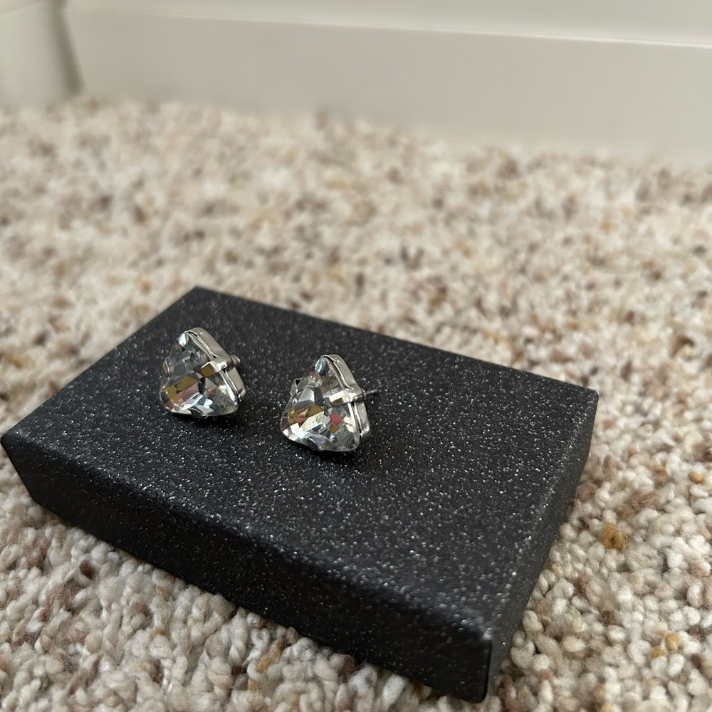 Triangular sterling silver earrings